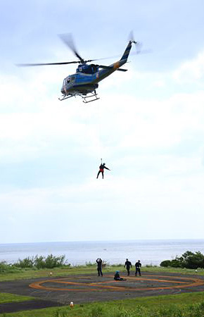 鹿児島県警山岳救助訓練