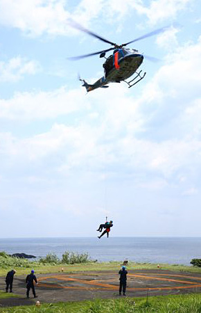 鹿児島県警山岳救助訓練